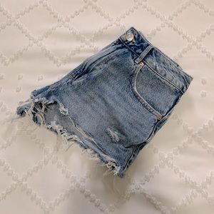 Garage denim mini/cheeky festival shorts